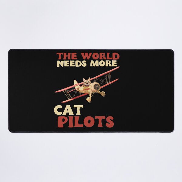 Item preview, The world needs more cat pilots - red designed and sold by youraircraftart.