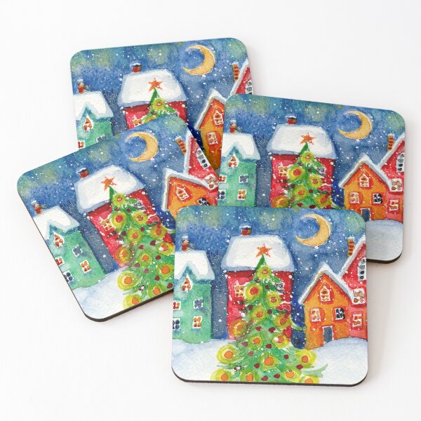 Item preview, Winter Wonderland Christmas Tree Watercolor designed and sold by Ivy Lily Art.