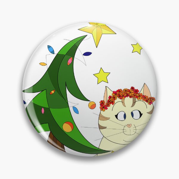 Item preview, A christmas tree and a fatty cat designed and sold by VentunoGrammi.