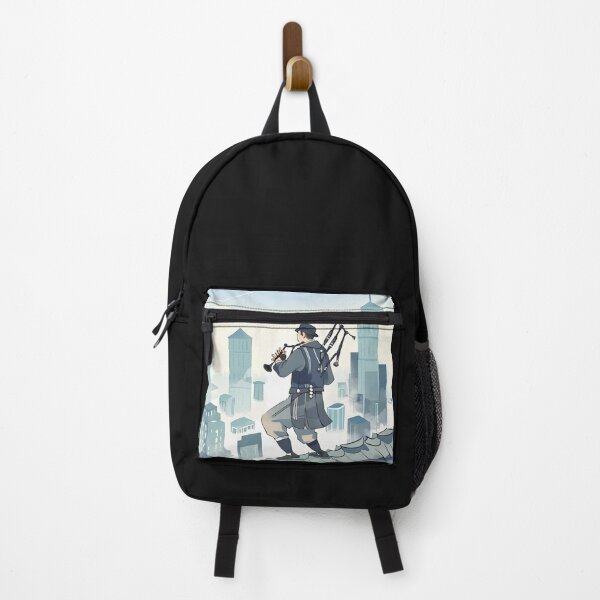 Item preview, Gentleman playing bagpipes on roof designed and sold by LTI-Stickers.