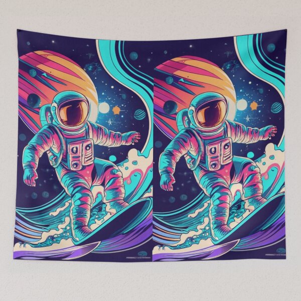 Item preview, cosmonaut surfs in space designed and sold by WarsawKing.