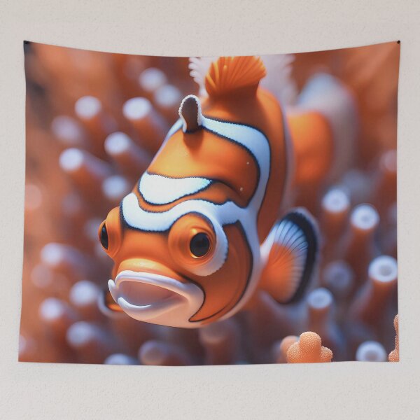Item preview, Cute Clownfish In A Sea Anemone designed and sold by TheArtOfPat.