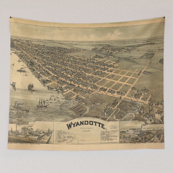 Item preview, Wyandotte, Michigan (1896) designed and sold by allhistory.