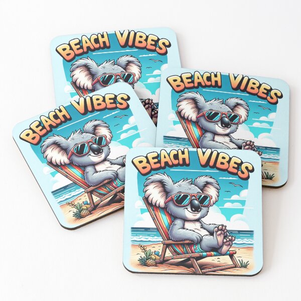 Item preview, Cute Cartoon Koala "Beach Vibes" designed and sold by Zestpond.