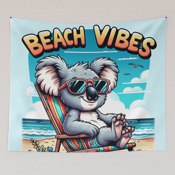 Item preview, Cute Cartoon Koala "Beach Vibes" designed and sold by Zestpond.