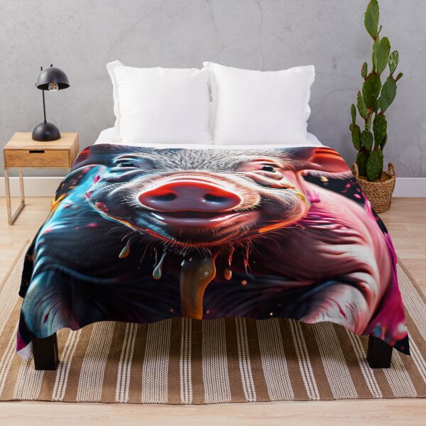 Artikelvorschau, Cute Happy Baby Pig Paint Splash entworfen und verkauft von TheArtOfPat.