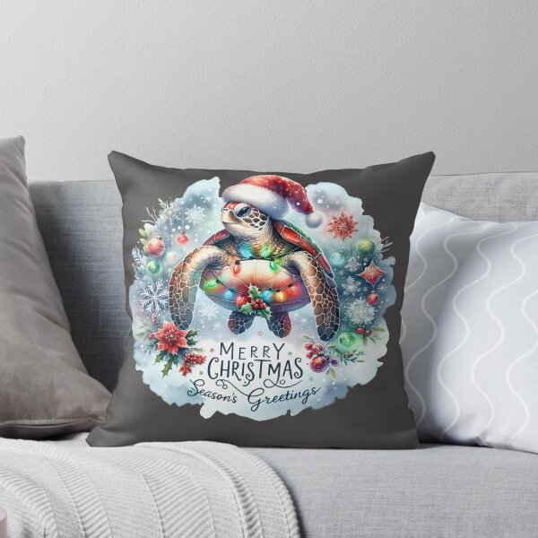 Item preview, Merry Christmas Sea Turtle T-Shirts, Sea Turtle Christmas, Santa Hat Watercolor Gift ,sea turtle water color, christmas Gift for Turtle Lovers, Sticker  turtle designed and sold by Netroder.