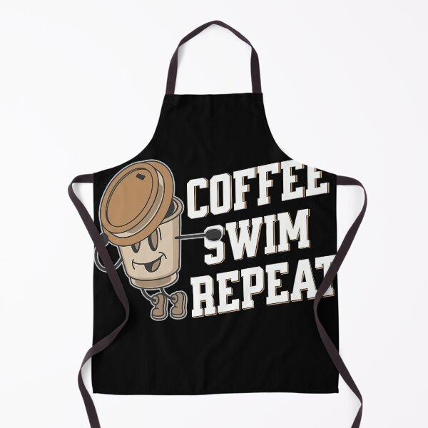 Item preview, Coffee swim Repeat, funny coffee inspired swimming designed and sold by Merchattack.