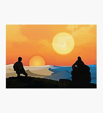 Hero's Journey: Binary Sunset Photographic Print