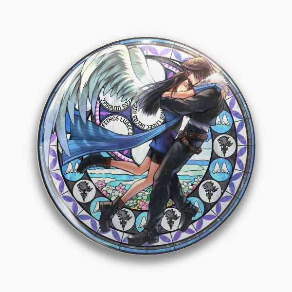 Item preview, Squall and Rinoa Final Fantasy VIII Stained Glass designed and sold by Lali-Holley.