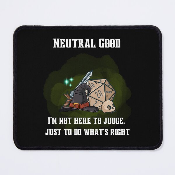 Item preview, Neutral Good alignment designed and sold by Kate :).