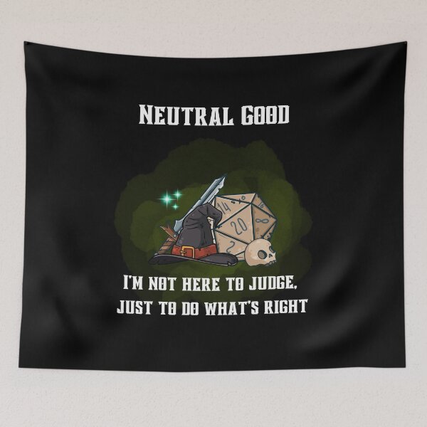 Item preview, Neutral Good alignment designed and sold by Kate :).