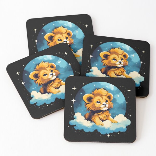 Item preview, Adorable little young kawaii lion cub illustration designed and sold by NBSStore.