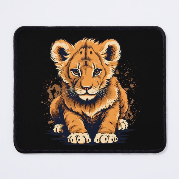 Item preview, Adorable little young kawaii lion cub illustration designed and sold by NBSStore.