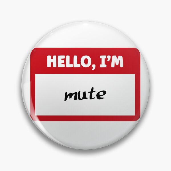 Item preview, Hello I'm mute | Nametag Communication Aid designed and sold by 4TeeToo.