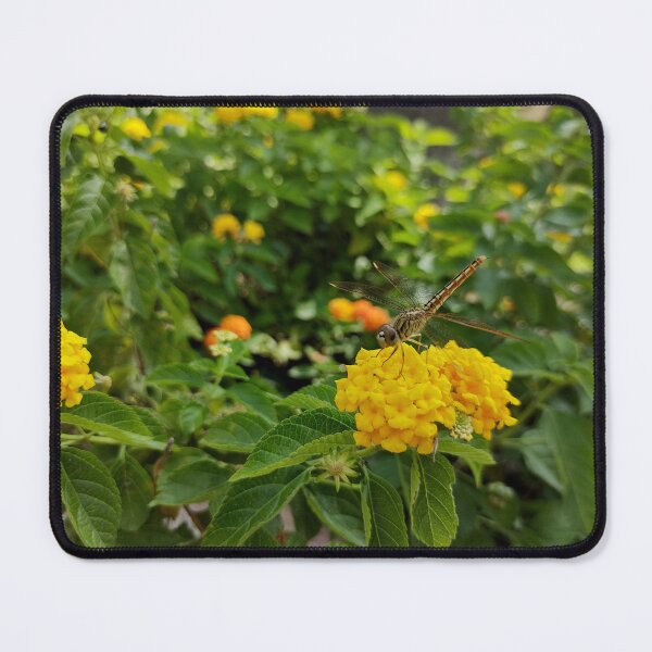 Item preview, Dragonfly On Yellow Lantana Flower designed and sold by iamantara.