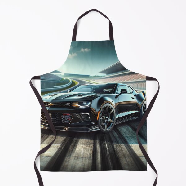 Item preview, Black Chevrolet Camaro at a Racetrack designed and sold by Zestpond.