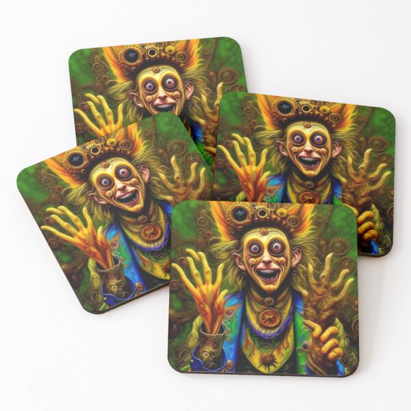 Item preview, Dark Trippy Psychedelic Steampunk Clown designed and sold by TheDarkWardrobe.