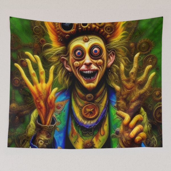 Item preview, Dark Trippy Psychedelic Steampunk Clown designed and sold by TheDarkWardrobe.