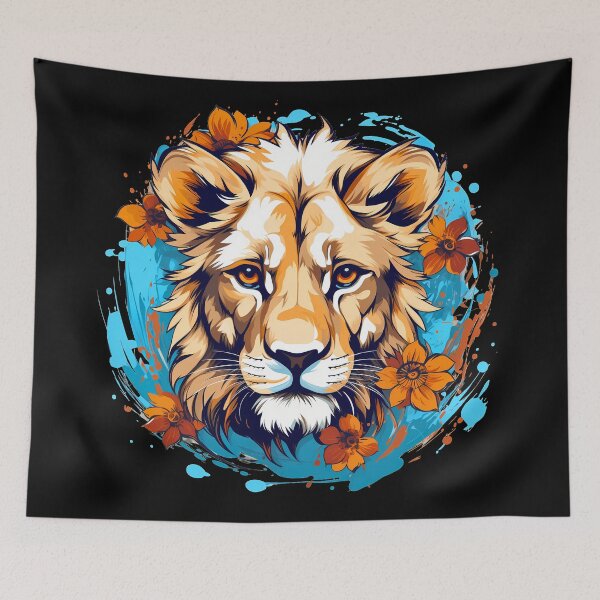 Item preview, Beautiful young lion head artwork illustration designed and sold by NBSStore.