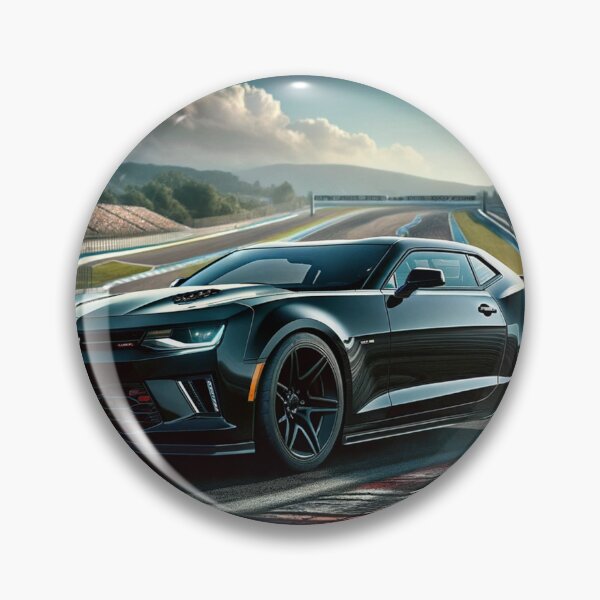Item preview, Black Chevrolet Camaro at a Racetrack designed and sold by Zestpond.
