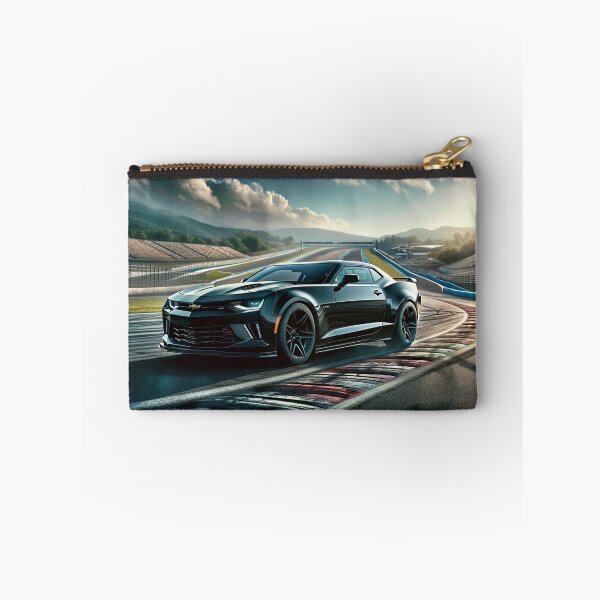 Item preview, Black Chevrolet Camaro at a Racetrack designed and sold by Zestpond.
