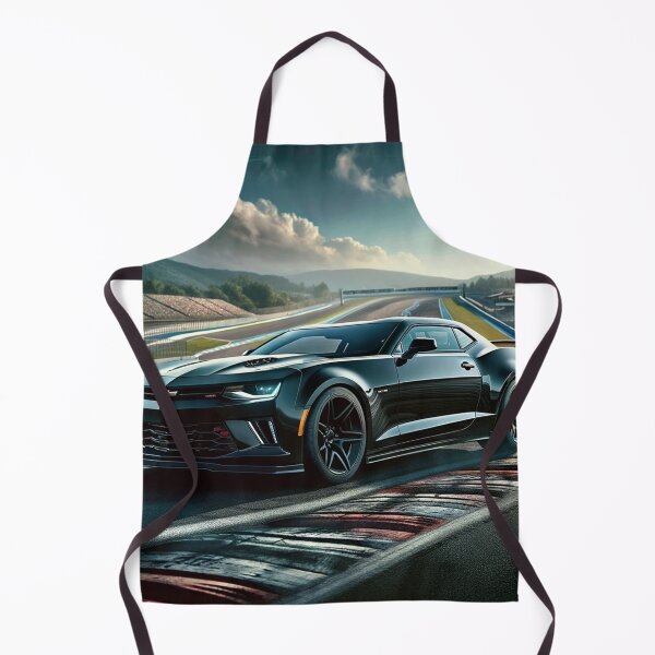 Item preview, Black Chevrolet Camaro at a Racetrack designed and sold by Zestpond.