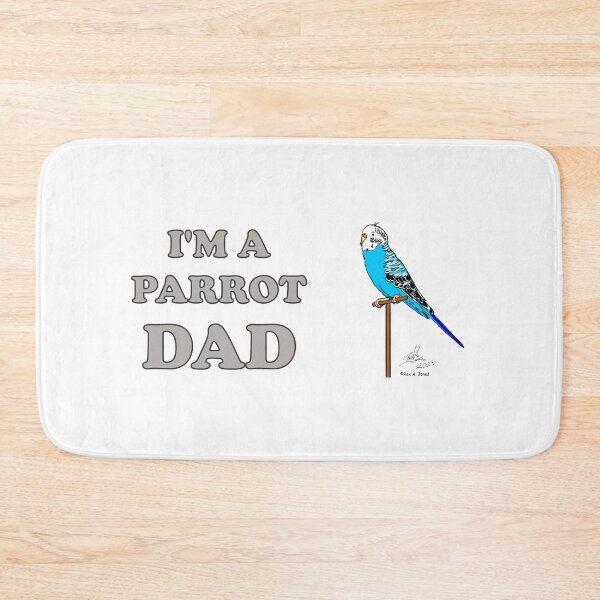 Item preview, I'm a Parrot Dad - Blue Female Budgie designed and sold by Laughing Parrot Studio.