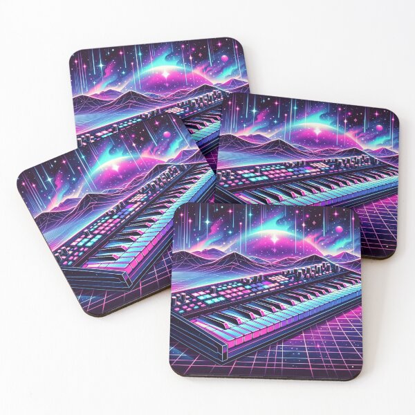 Item preview, Galactic Synthwave Keyboard designed and sold by Zestpond.