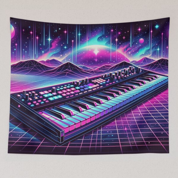 Item preview, Galactic Synthwave Keyboard designed and sold by Zestpond.