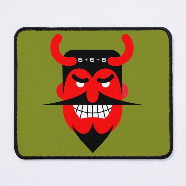 Item preview, THE DEVIL'S NUMBER. A RED AND BLACK CARTOON DEVIL designed and sold by infinitearte.