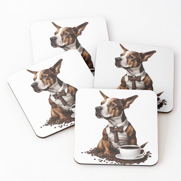 Item preview, Dog with Coffee, funny, gifts,  designed and sold by Ewelina  Niemiec.
