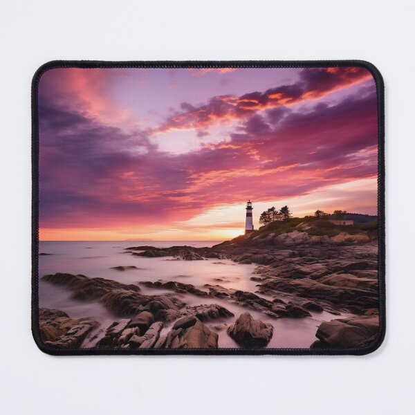 Item preview, Rocky beach at sunset in long exposure - Landscape photography designed and sold by TheArtistOf2022.
