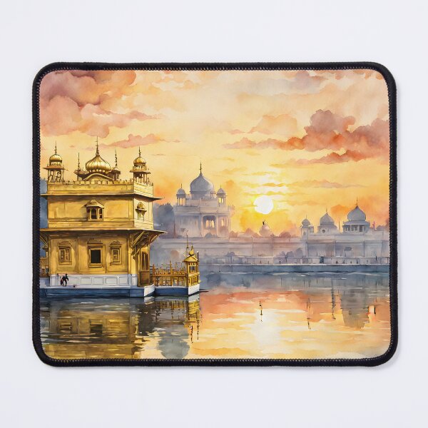 Item preview, Golden Temple Amritsar at Sunset: Watercolor Serenity in India designed and sold by LSVart.