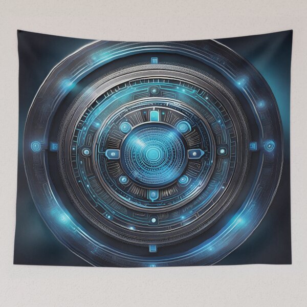 Item preview, Futuristic Circuit Mandala Design designed and sold by SpiritualManda.