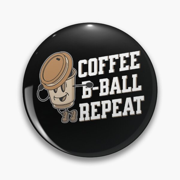 Item preview, Coffee basketball Repeat, funny coffee inspired basketball designed and sold by Merchattack.