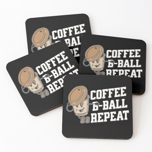 Item preview, Coffee basketball Repeat, funny coffee inspired basketball designed and sold by Merchattack.
