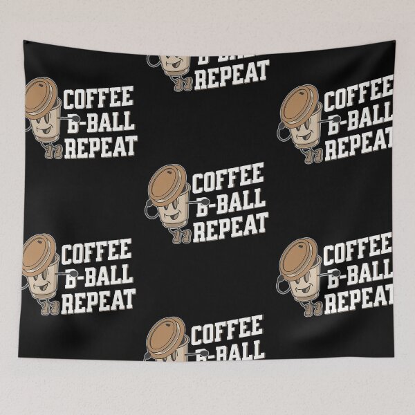 Item preview, Coffee basketball Repeat, funny coffee inspired basketball designed and sold by Merchattack.