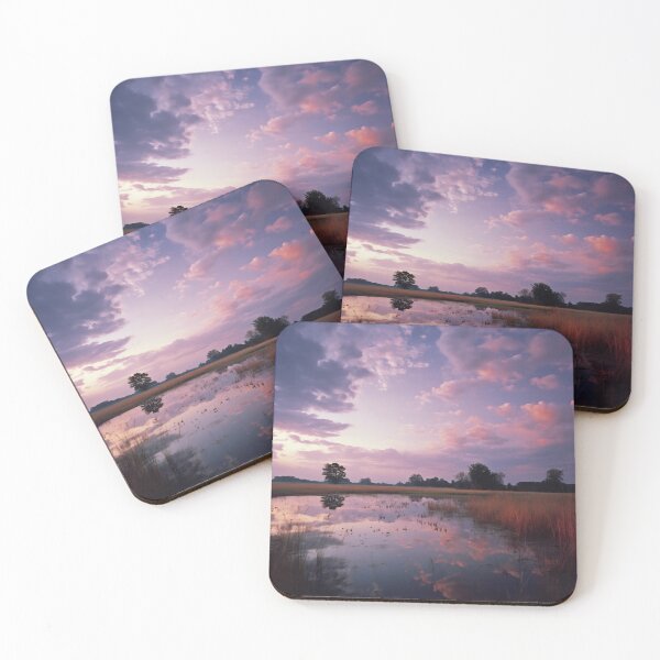 Item preview, Trees and lake at sunset in long exposure - Landscape photography designed and sold by TheArtistOf2022.
