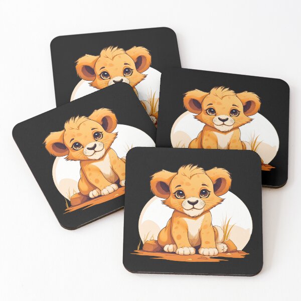 Item preview, Adorable little young kawaii lion cub illustration designed and sold by NBSStore.