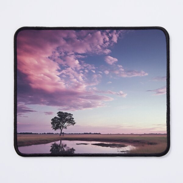 Item preview, Trees and lake at sunset in long exposure - Landscape photography designed and sold by TheArtistOf2022.
