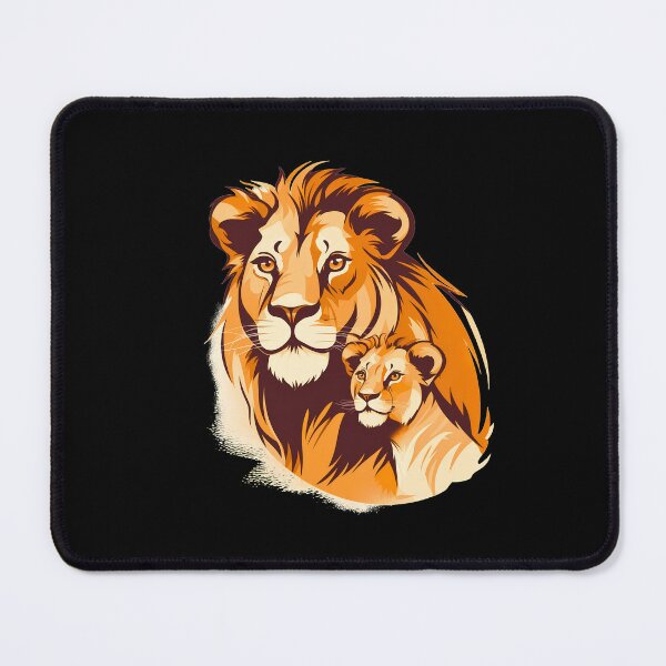Item preview, Adorable little young kawaii lion cub with lion father illustration designed and sold by NBSStore.