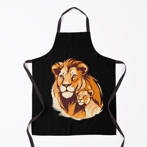 Item preview, Adorable little young kawaii lion cub with lion father illustration designed and sold by NBSStore.