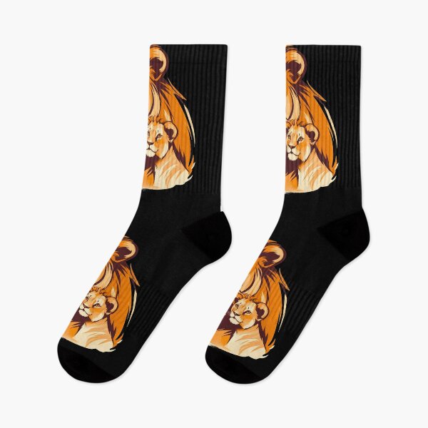 Item preview, Adorable little young kawaii lion cub with lion father illustration designed and sold by NBSStore.