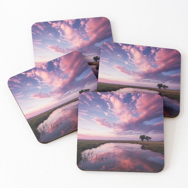 Item preview, Tree and lake at sunset in long exposure - Landscape photography designed and sold by TheArtistOf2022.