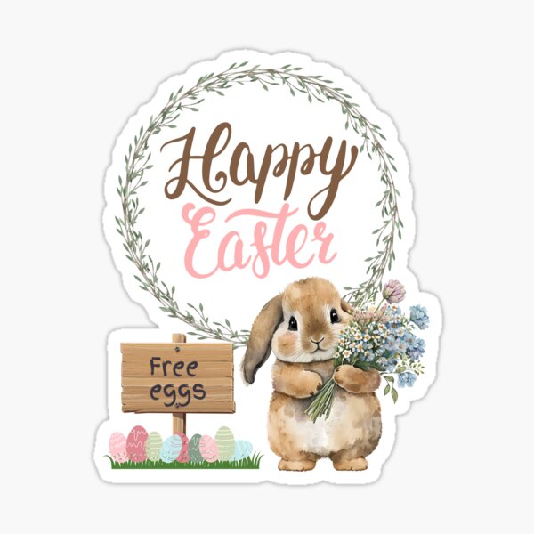Item preview, Happy Easter Bunny designed and sold by Toy Fan TV.
