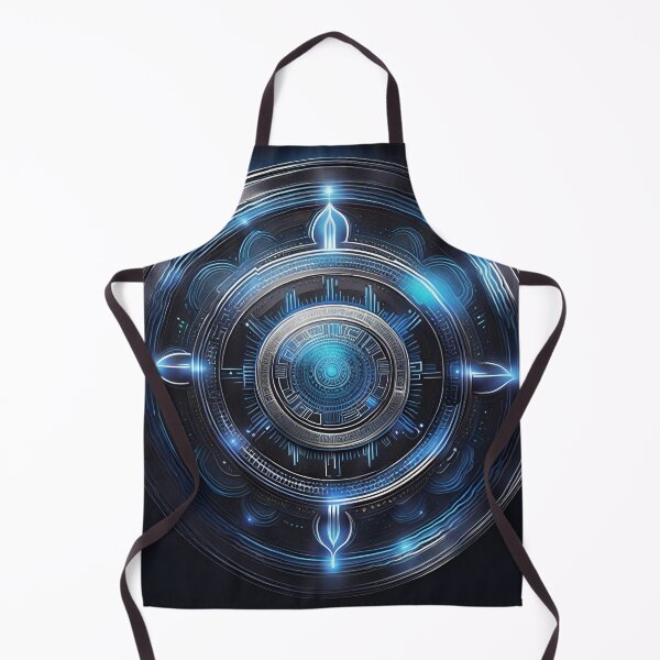 Item preview, Electric Blue Circuit Mandala Tech Art designed and sold by SpiritualManda.