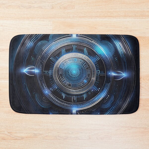 Item preview, Electric Blue Circuit Mandala Tech Art designed and sold by SpiritualManda.