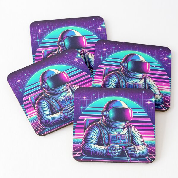 Item preview, Astronauta Synthwave con auriculares VR designed and sold by Zestpond.