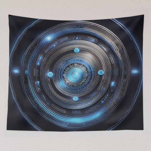 Item preview, Electric Circuit Mandala Tech Art designed and sold by SpiritualManda.